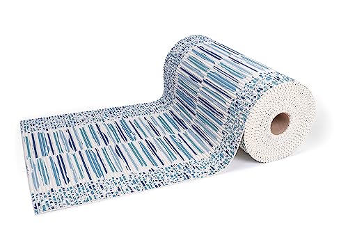 probath Mjuk skummatta metervara 21 storlekar 14 modeller golvmatta badrumsmatta anti-rotmatta (ränder, 65 x 250 cm)