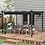 Outsunny 10' x 12' Retractable Pergola Canopy, Wood Grain Aluminum Pergola, Outdoor Sun Shade Shelter for Grill, Garden, Patio, Backyard, Deck, Gray