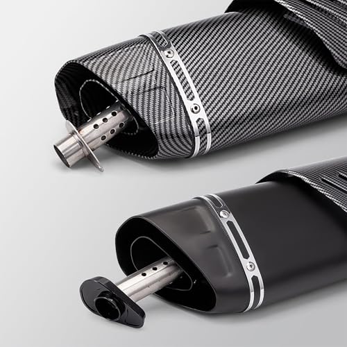Tuyau d'échappement de moto argent pour accessoires de modification et optimisation son