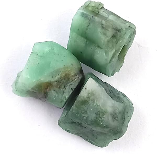Cuentas de piedras preciosas múltiples crudas naturales de 8-10mm, perforadas a 3mm, piedras sueltas en bruto para bisutería DIY, chips de cristal para collares, pulseras y aretes - venta por pieza (esmeralda)