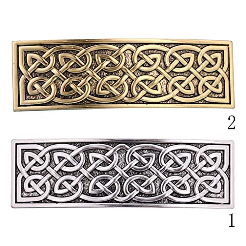 kowaku Presilha feminina feita à mão estilo retrô metal francês - prata, 78 mm