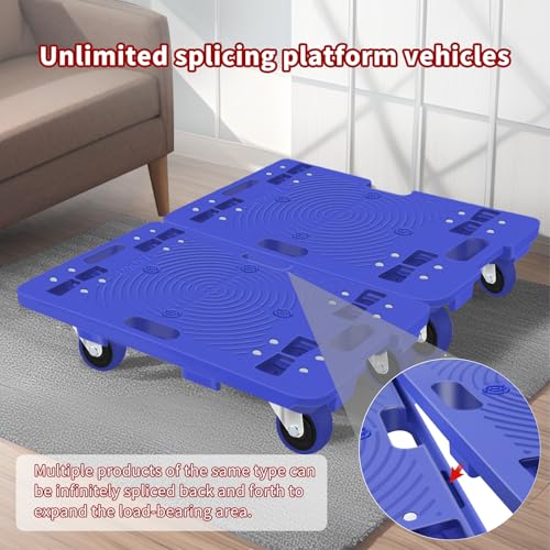 Carretilla plegable con ruedas giratorias 360° y capacidad 330lb miniatura 3