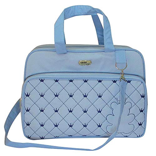 KIT BOLSA MATERNIDADE JOKENPÔ/LUDY BABY URSO PELÚCIA AZUL BEBÊ