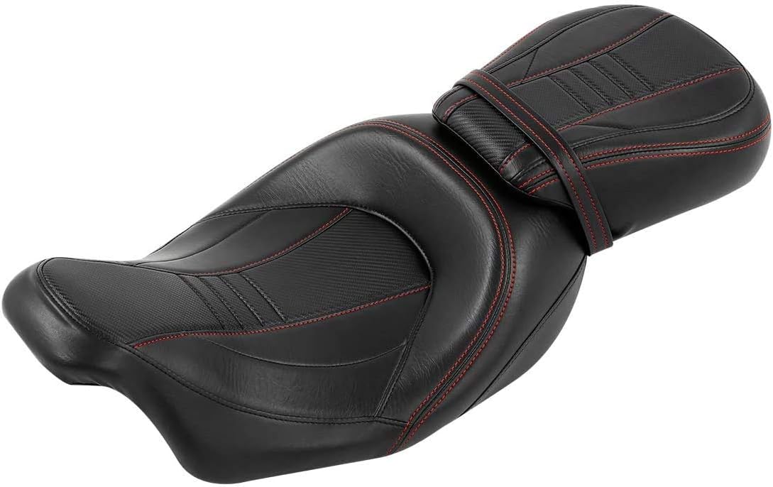 TCMT Low-Profile Driver Passenger Pillion Two Up Seat Fit For Harley CVO Road King Road Street Electra Glide Ultra Limited 2009-2023