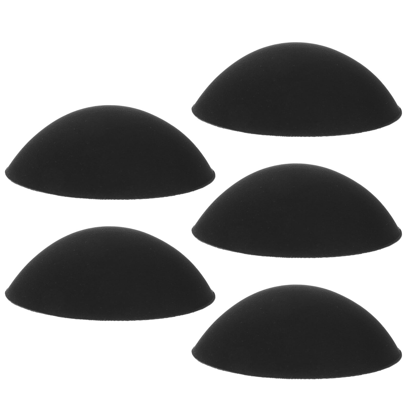 POPETPOP 5 Pairs Black L round Bra Insert Pads Swimsuit Cups Inserts Thin Plus Size Sports Bra Padding Replacement for Women’s Swimwear Support