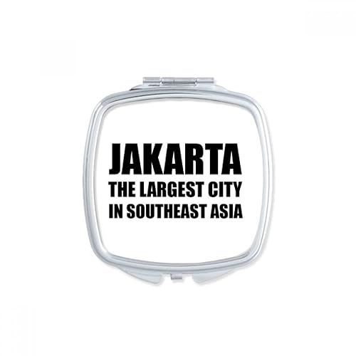 Jakarta Largest City Southeast Asia Square Mirror Portable Compact Pocket