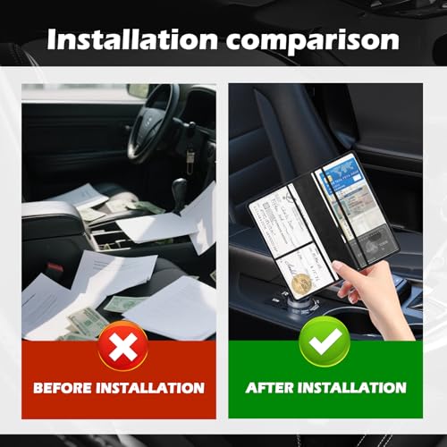 Car Registration and Insurance Holder with Magnetic Design,Leopard Print Registration and Insurance Card Holder Fits ID Cards Driver's License,PU Leather Car Document Holders3