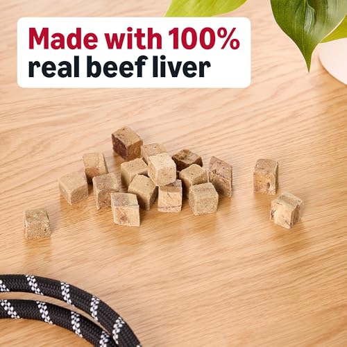 Image of Amazon Basics Freeze-Dried Raw Single Ingredient Dog Treats (Previously Wag), Beef Liver, High Protein, Grain-Free, 3.3 Ounce, Packaging May Vary (Pack of 2)