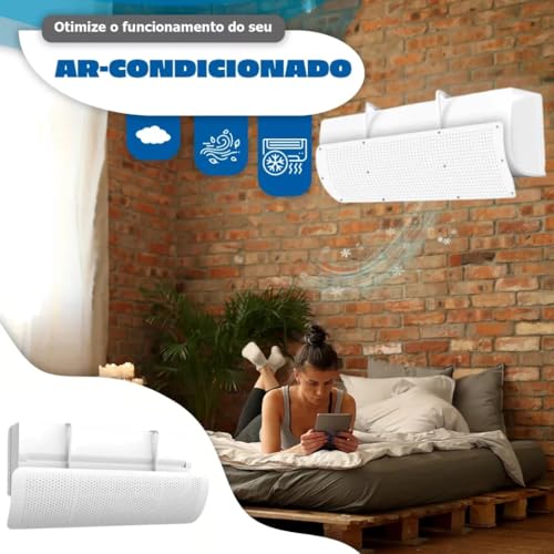 Defletor para Ar Condicionado Ajustável Tamanho 90cm Split