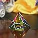 OwnMy Crystal Pyramid Iridescent Suncatchers Crystal Prism Rainbow Color Prism Desk Ornament Glass Paperweight Pyramid with Gift Box for Decoration Gift Collection (60MM / 2.4