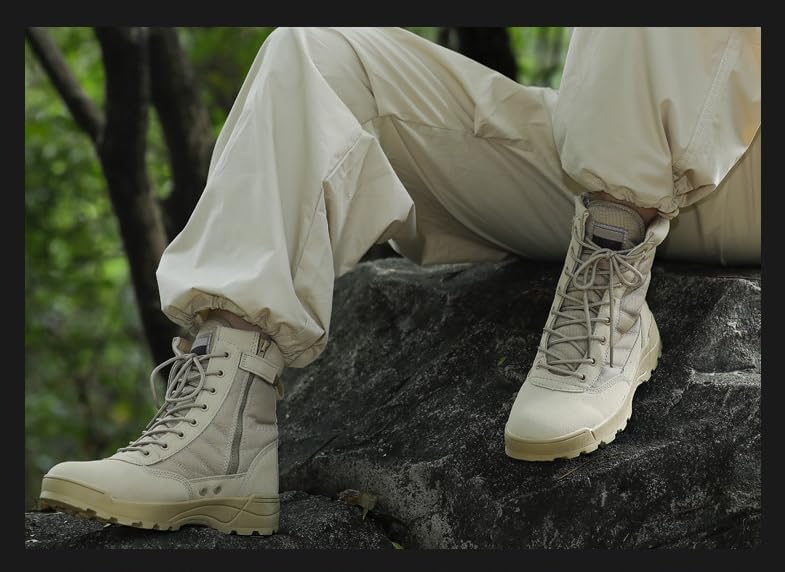 Women's Hiking Work Tactical Boots Waterproof Summer Camp Outdoor Desert Boots,Women's Outdoor Hiking Boots Desert Jungle Off-road Training, High Top Hiking Boots