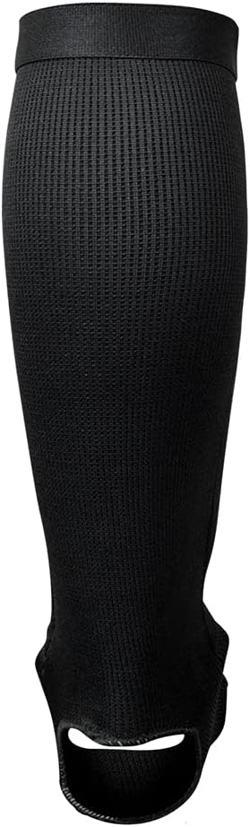 Combat Corner Slip On Elastic Muay Thai Shin Guards – Kickboxing, MMA Sparring and Training Protective Instep Shin Pads