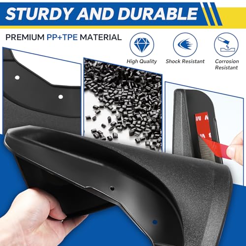 Image of Mud Flaps for 2025 2024 2023 2022 2021 2020 2019 Chevy Silverado 1500 Accessories Heavy Duty Front & Rear Mud Splash Guards (NOT FITS ZR2, LT Trail Boss, Custom Trail Boss), Non-Drilling