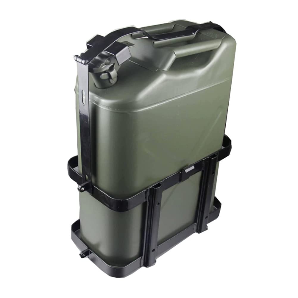 Relaxdays Supporto Porta Tanica per Auto, Porta Taniche di Benzina da 10 & 20 Litri, Staffa in Metallo, Supporto, Verde