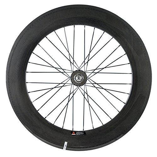 Sunrise Bike Full Carbon Fixed Gear Wheel Front 3 Spoke Rear 88mm Track Bike Wheelset : Sports & Outdoors