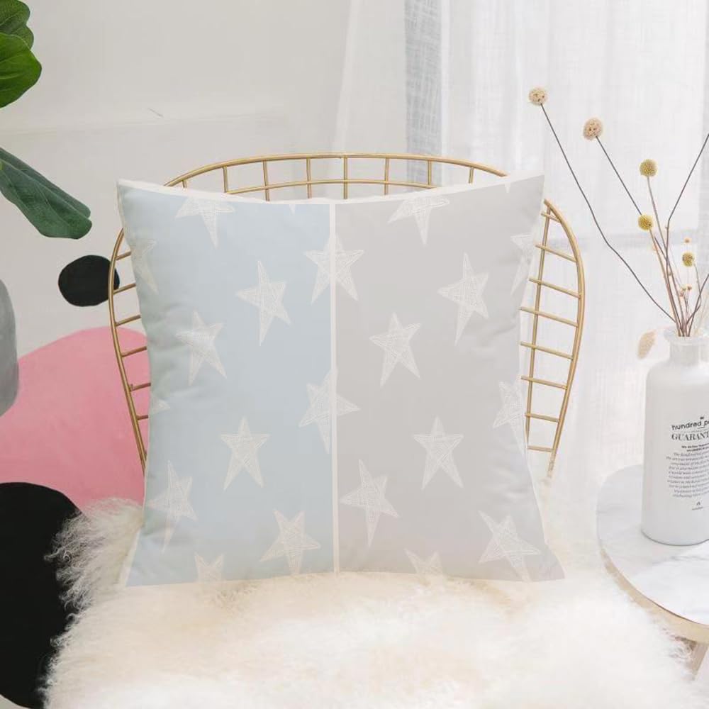 HYOSXW Cushion Cover,Throw Pillow Case Home Decorative for Living Room Bedroom Sofa Chair 16X16 Inch,Cute Stars Vector Patterns. Irregular Hand Drawn Simple Starry Sky Print for Fa,Pillowcase 40X40cm