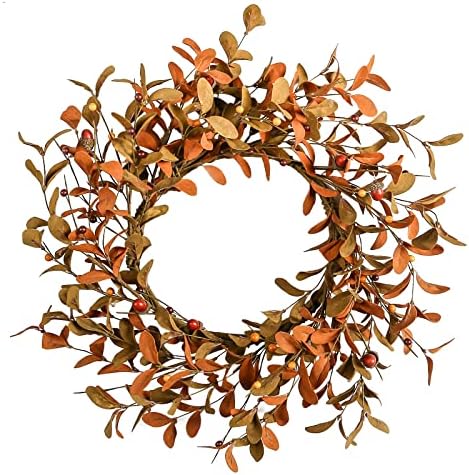YNYLCHMX 18" Fall Wreaths for Front Door, Artificial Autumn Wreat...