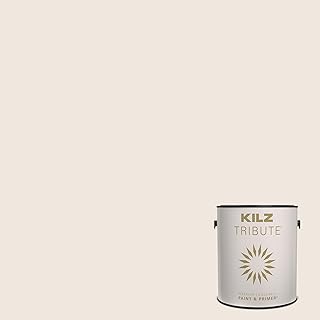 KILZ TRIBUTE Paint & Primer, Interior, Eggshell, Windmill White, 1 Gallon
