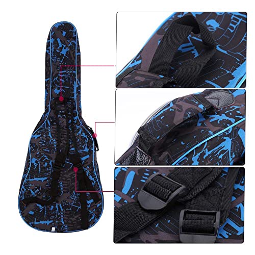 LIANGYAN 600D Ox Water-resistant pano camuflagem azul duplo costurado cintas acolchoadas Gig Bag gui