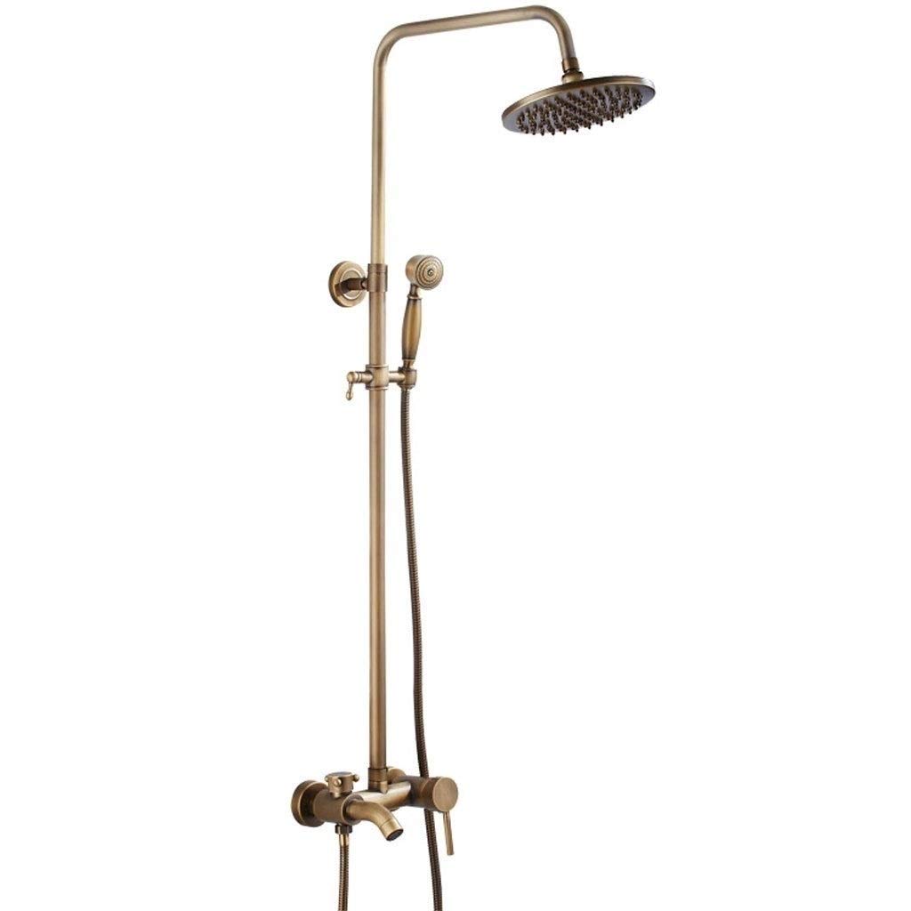 Mosiężny zestaw prysznicowy w stylu retro, regulowany system deszczownicy, 82112 cm, 150 cm, wąż klasyczny, deszczownica, elegancka armatura łazienkowa dla luksusowego doświadczenia
