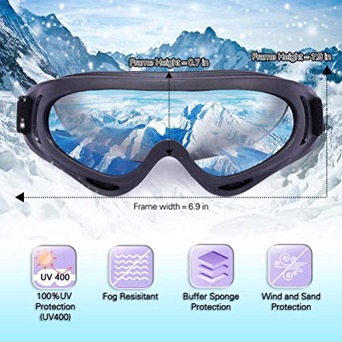 Loeo 2-Pack Snow Ski Goggles, Snowboard Goggles For Kids, Teens, Youth, Adults #TOP1