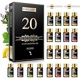 MAYJAM Essential Oil Gift Set, Top 20 Pure Essential Oils Variety Pack for Diffusers for Home, Ideal for Massage, Skin Care, Candle Making, Soap Making - 5ml/0.17fl.oz