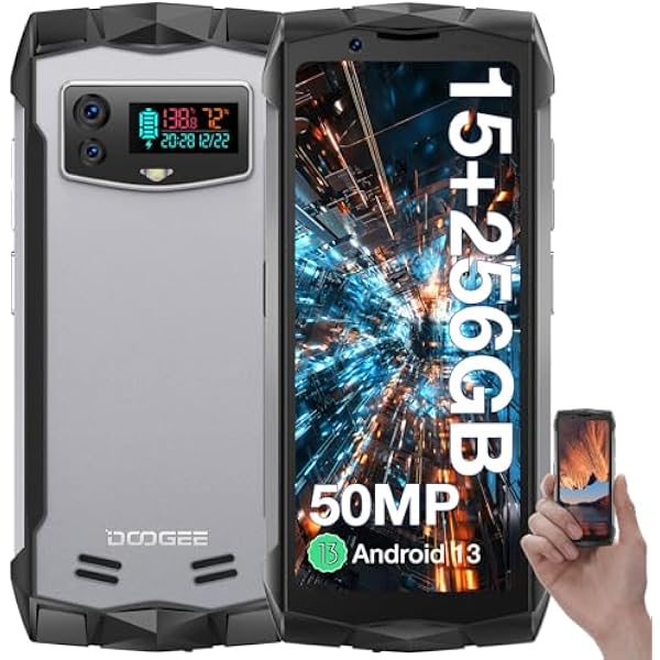 DOOGEE S Mini wytrzymały telefon komórkowy Android 13, Helio G99 15 GB + 256 GB rozszerzalny 2TB, 4,5\