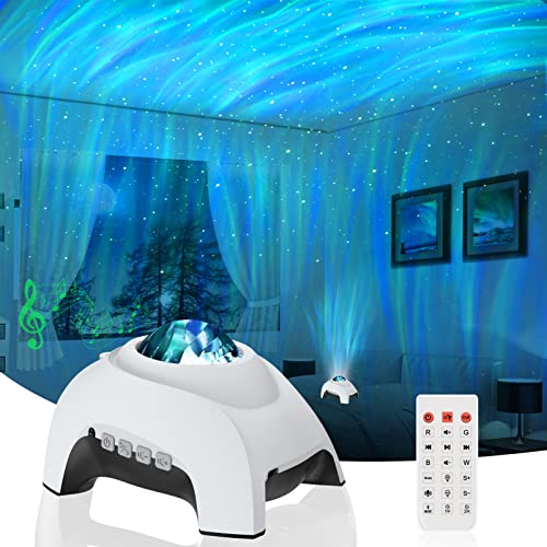 Image of Star Projector, Vinwark Galaxy Projector, Northern Lights Aurora Projector for Bedroom with Music Bluetooth Speaker and White Noise, Starry Night Light Projectors for Kids Adults