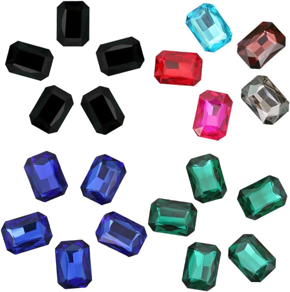 POPETPOP 150pcs Rhinestone Crystal Octagonal Drills Nail Art Decorations DIY Jewelry Accessories