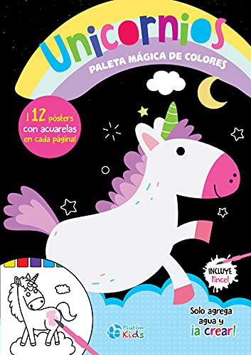 Unicornios: Libro de acuarelas (Paleta mágica de colores)