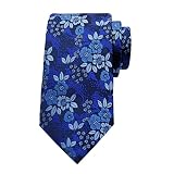 Mantieqingway Floral Ties for Men 3.15'' Polyester Woven Jacquard Necktie Cravat for Daily Wedding P
