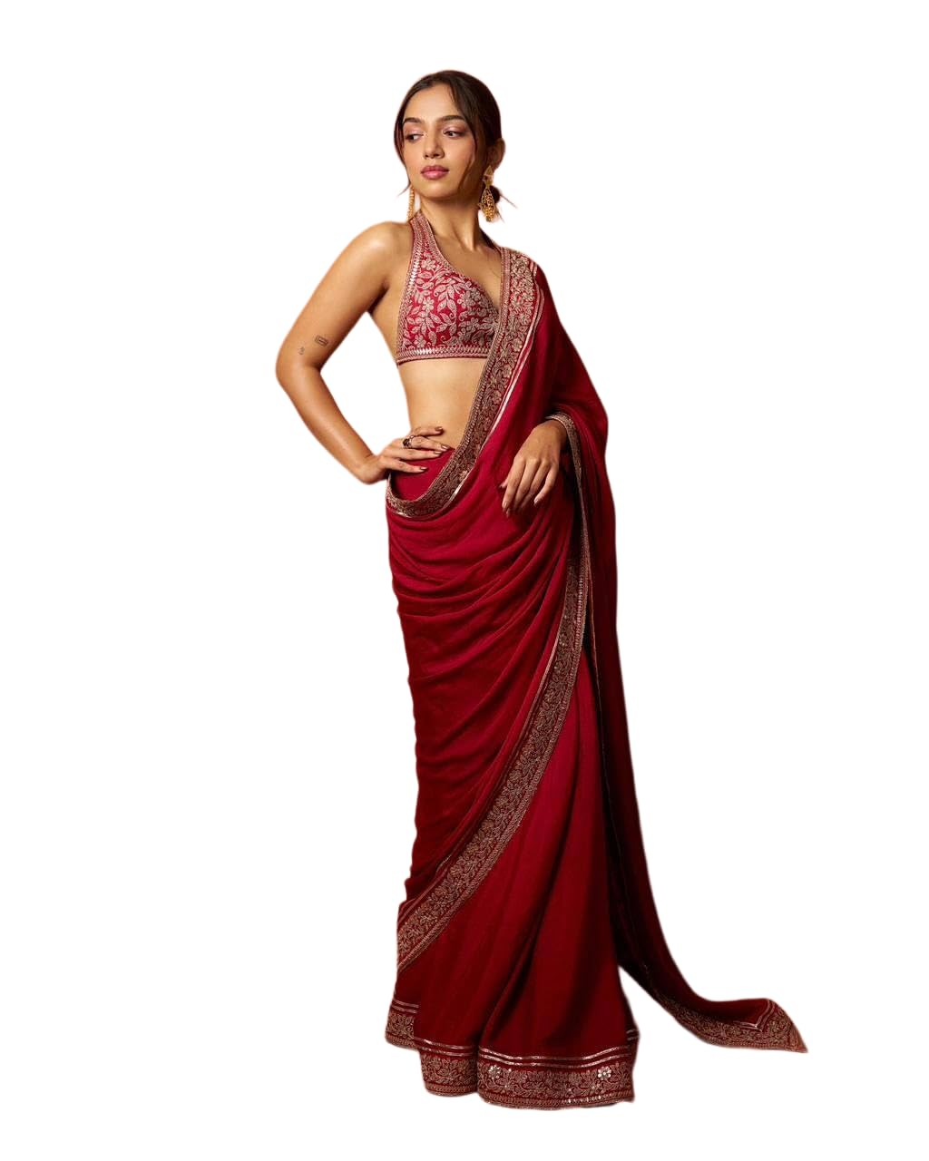 RV ETHNIC STORE Pure Fandy Satin Silk Saree with Jari Dori Embroidery Sequins Work with Mono Diamond Silk Unstitched Blous... - Review, Price and Buying Guide
