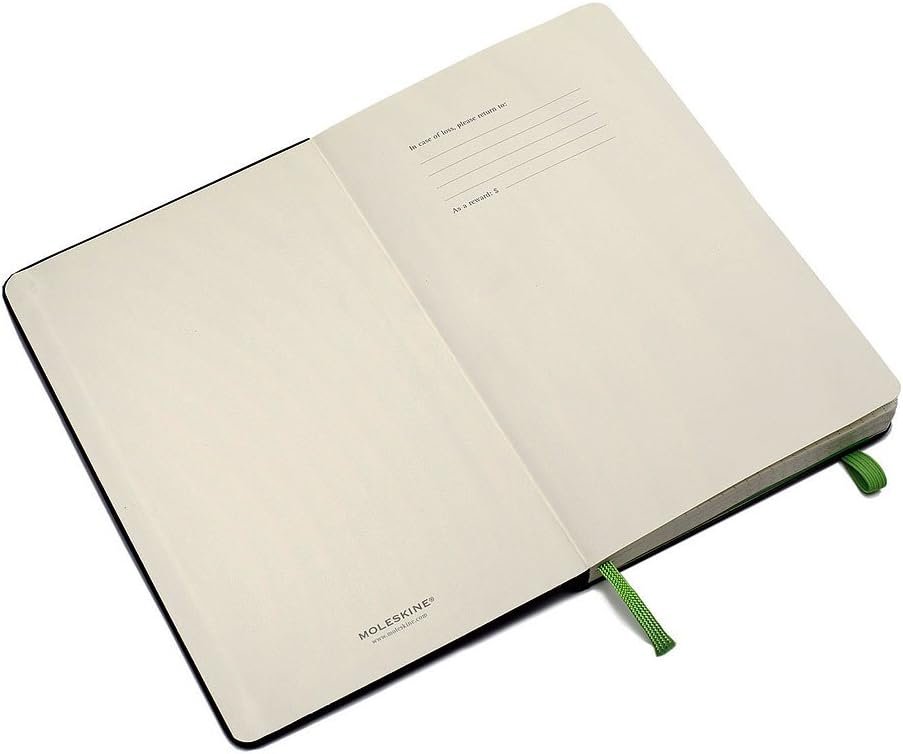 Moleskine Evernote Ruled Smart Notebook, Large, Black, Hard Cover (5.1 X 8.3 Inches)