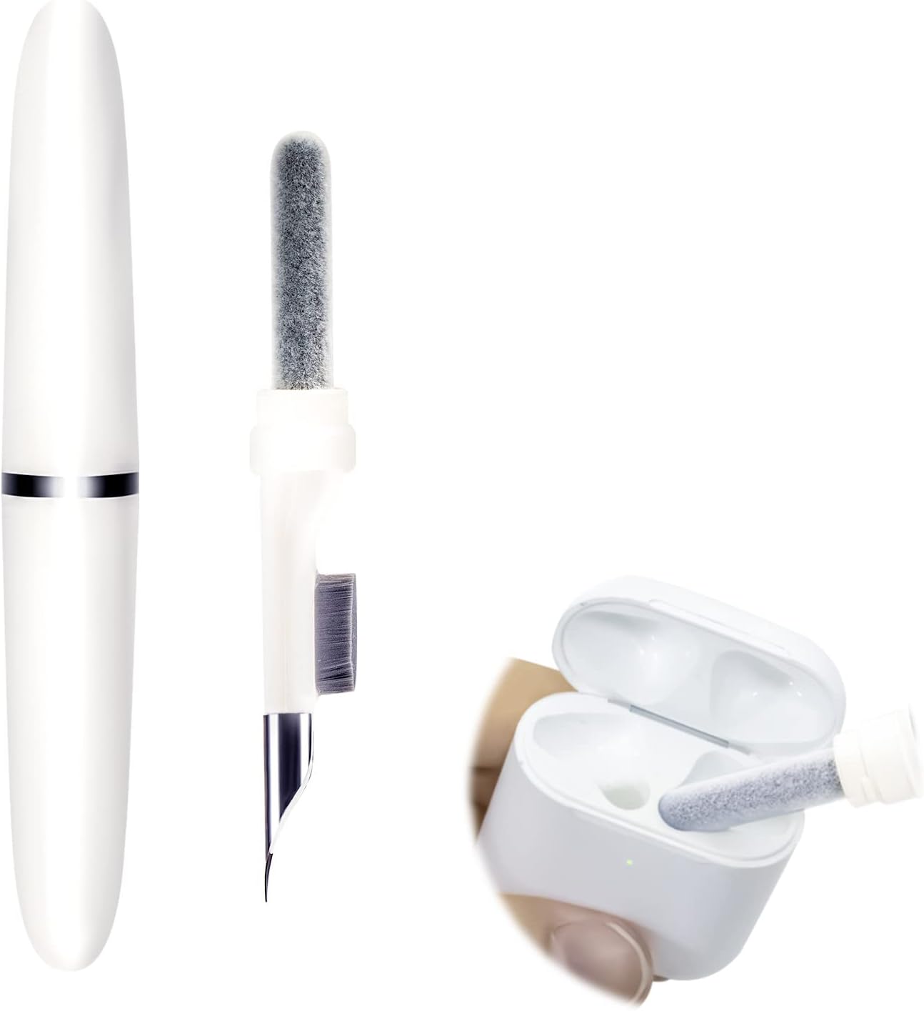 2022 New Cleaner Kit for Airpods Pro and 1/2 Multifunction Cleaning Pen with Soft Brush for Bluetooth Earphones Case (White1.0) 2022 New Cleaner Kit for Airpods Pro and 1/2 Multifunction Cleaning Pen with Soft Brush for Bluetooth Earphones Case (White1.0)