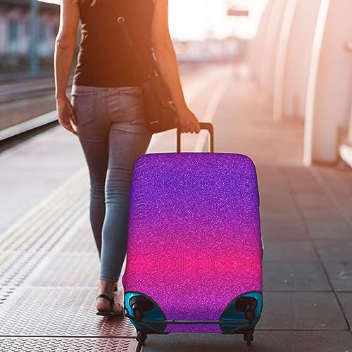 Housse protection valise polyester lavable blanche paillettes M