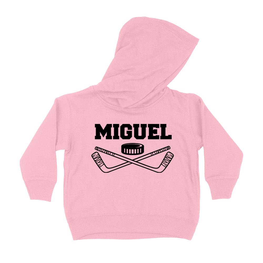 Hockey Miguel Kids Hoodie Sweatshirt Toddler 2T Light Pink