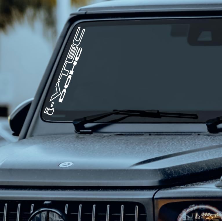 i-VTEC - Divertida calcomanía para parabrisas de carreras Tuning Street Snow Drift Performance - 22 x 3 pulgadas - Se adapta a automóviles, SUV y