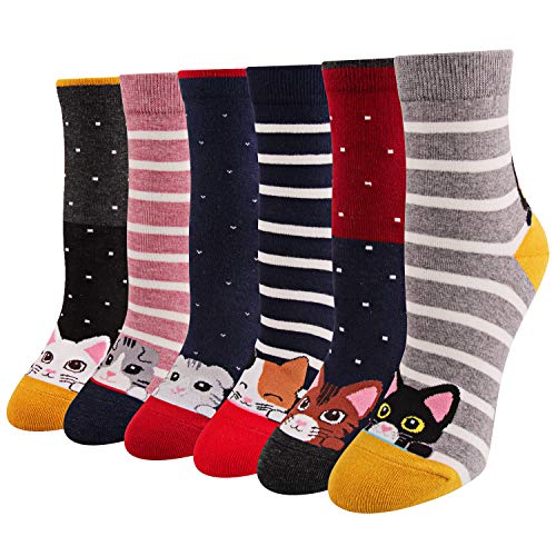Image of Cute Animal Design Women's Socks Casual Cotton Crew Novelty Socks