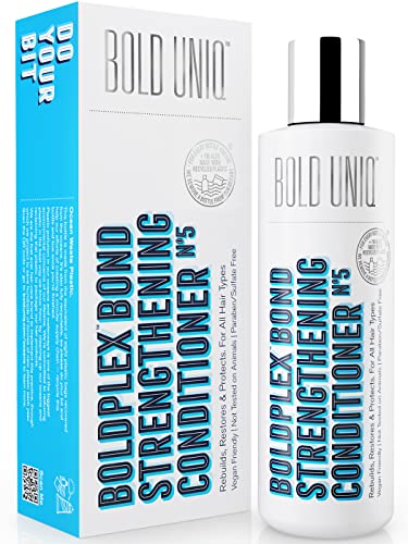 BoldPlex 5 Bond Strengthening Protein Conditioner for Dry Damaged hair - Hydrating Formula for Curly, Dry, Colored, Frizzy, Broken or Bleached Hair Types. Cruelty-free & Vegan