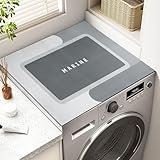 Housse Machine a Laver,60 x 60 cm Dessus de Machines à Laver,Tapis de Protection Antidérapant pour Dessus de Machine à Laver,Comptoir Lave Linge pour Lave-Linge,Sèche-Linge et Réfrigérateurs