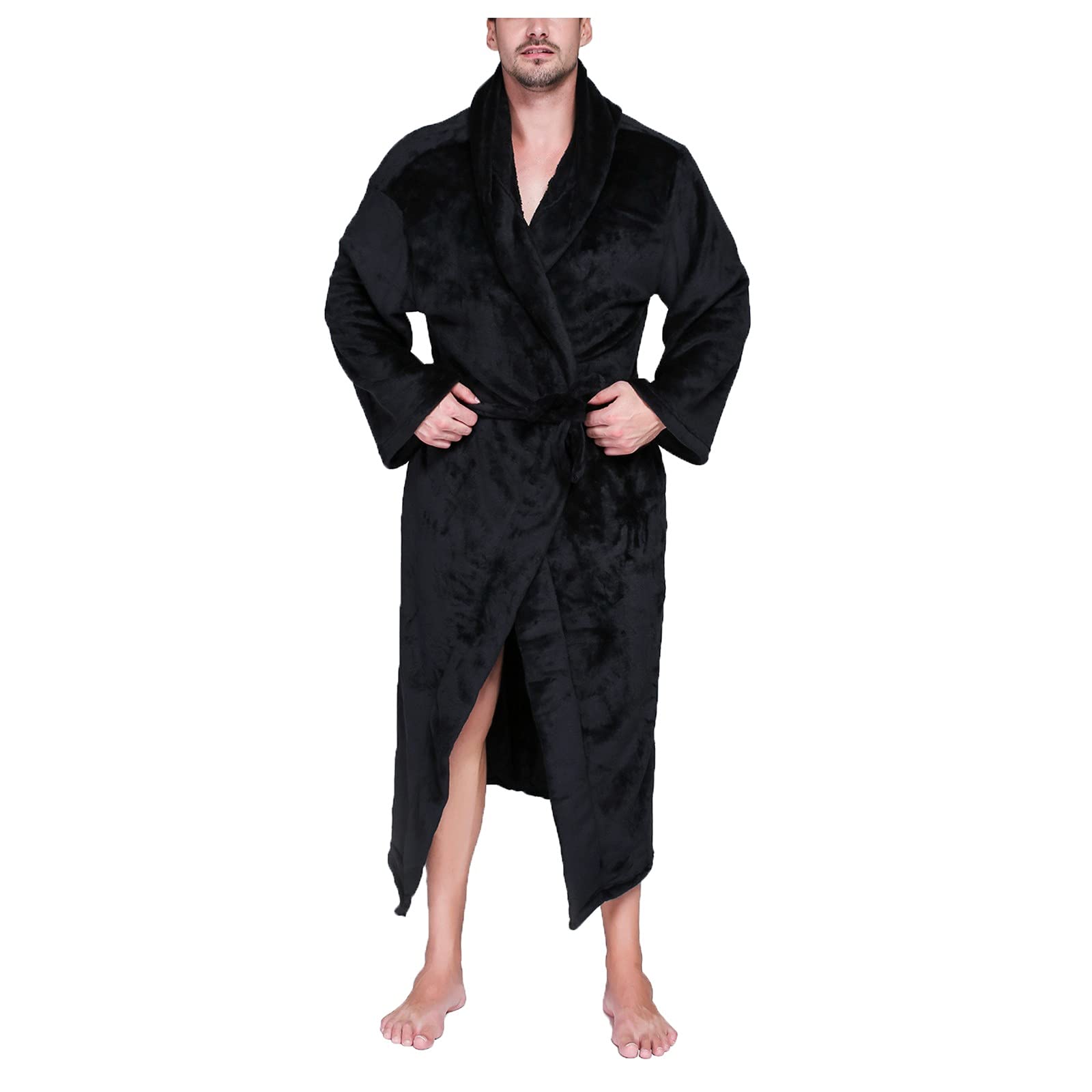 Chnnamzu Herren Bademantel Flauschig Herren Bademantel Frottee Herren Bademantel Leicht Leicht Morgenmantel Herren Warm Hausmantel Langarm Badeponcho Saunakilt
