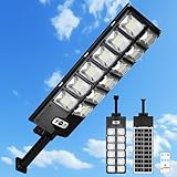 Bomsirus Lámpara Solar Exterior 1500W 504LED con Sensor de Movimiento y Control Remoto, Lámparas Solares Exterior...