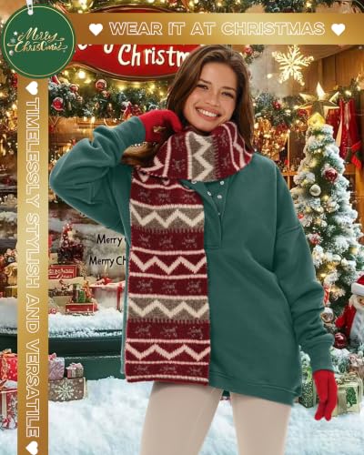 Image of Gacaky Sweatshirt for Women Oversized Henley Neck Pullover Top Fall Outfits