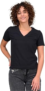 كلو تيشرت برقبة شكل V من مزيج القطن للنساء، 17857-01-2XL-$P