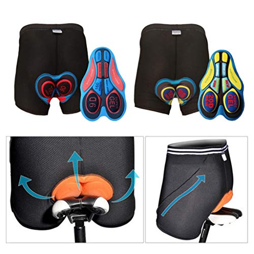 Serenable Ciclismo Acolchoado Shorts Mulheres Homens Padding Underwear 3D Motorcycle Jersey - Amarel