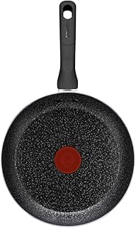 Frigideira rochedo stone pro 24cm preto com efeito pedra e