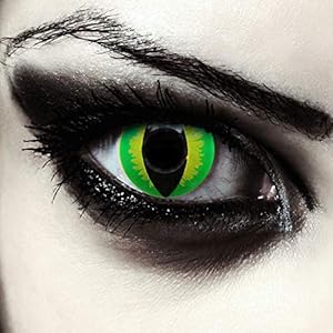 Designlenses Grüne Katzenaugen Jahreslinsen