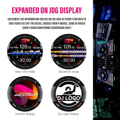 Image of Pioneer DJ DDJ-FLX10 4-Channel Professional DJ Controller - White Bundle with Carrying Case, Gearlux Headphones, DMX Cable, and Austin Bazaar Polishing Cloth