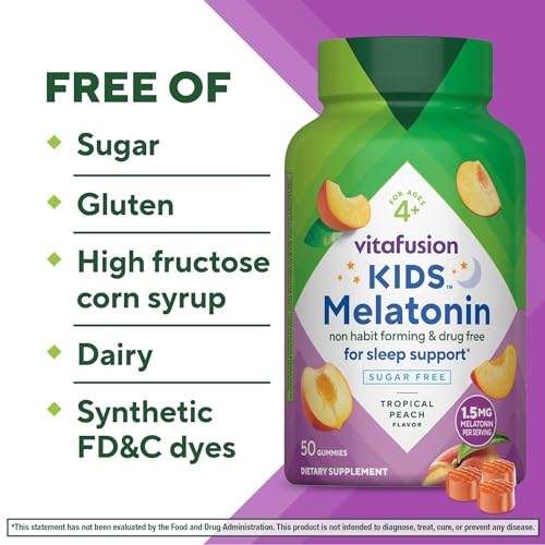 Vitafusion Kids Melatonin Gummy | Sugar Free | 1.5 mg | 50 Gummies - image 4