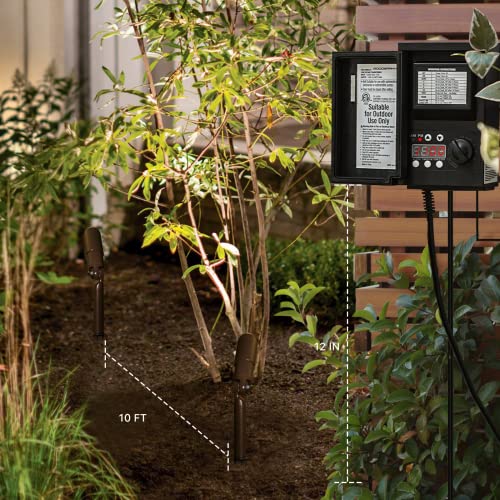 Goodsmann Low Voltage Landscape Lighting Floodlight & Spotlight 3W Led 200 Lumen With Replaceable Bulbs 3000K Warm White 12V Ac Tree Lights Garden Up Light Hardwired Lighting With Cable Connector #TOP3